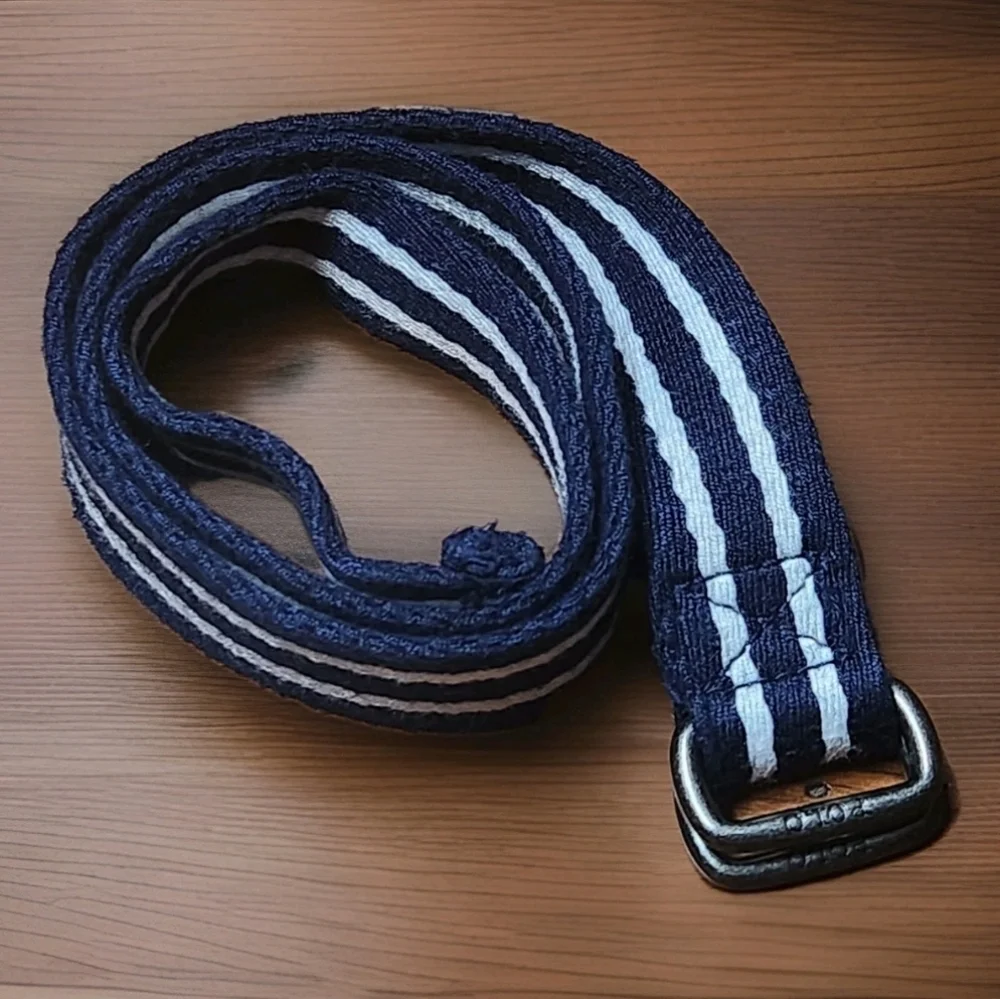 Polo Ralph Lauren Boys Adjustable Navy White Web Belt 25” 1” Wide